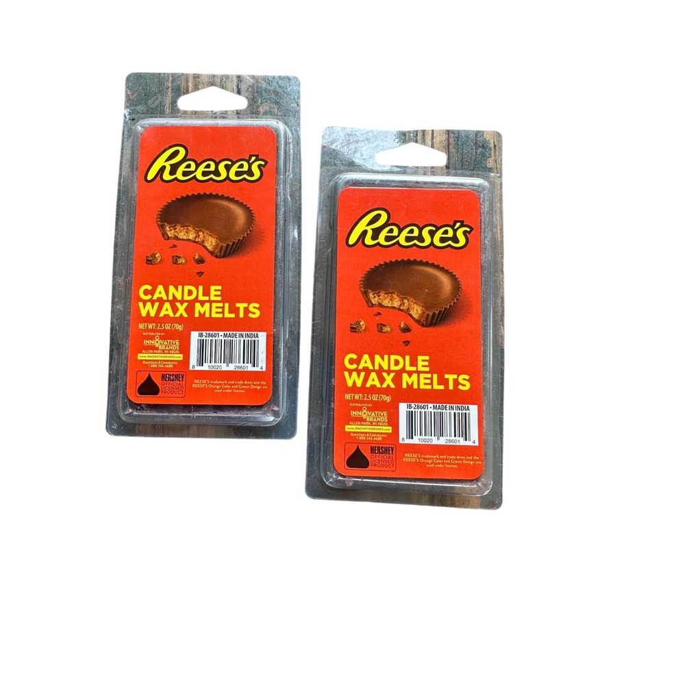 2 Pack Reese's Peanut Butter Cup Scented Candle Wax Melts 2.5oz Hershey Official